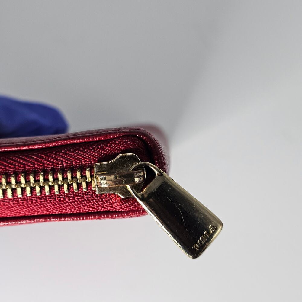 Furla Babylon XL Zip-Around Continental Wallet – Red Saffiano Leather - EUC - Picture 5 of 14